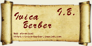 Ivica Berber vizit kartica